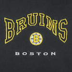 NHL (Lee) - Black Boston Bruins Embroidered T-Shirt 1990s X-Large Vintage Retro Hockey