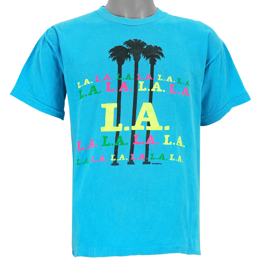 Vintage (B.B.A) - L.A. Palm Tree T-Shirt 1990s Large Vintage Retro