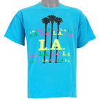 Vintage (B.B.A) - L.A. Palm Trees T-Shirt 1990s Large