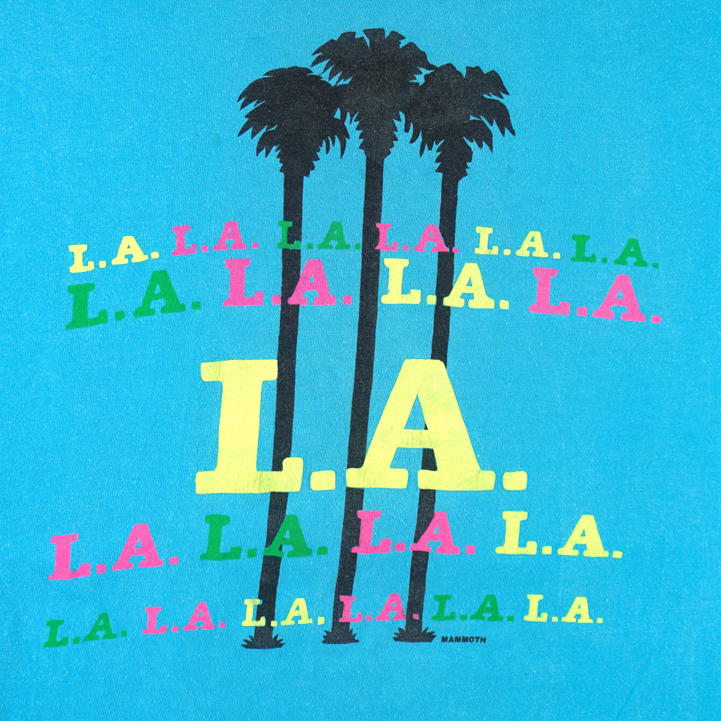 Vintage (B.B.A) - L.A. Palm Tree T-Shirt 1990s Large Vintage Retro