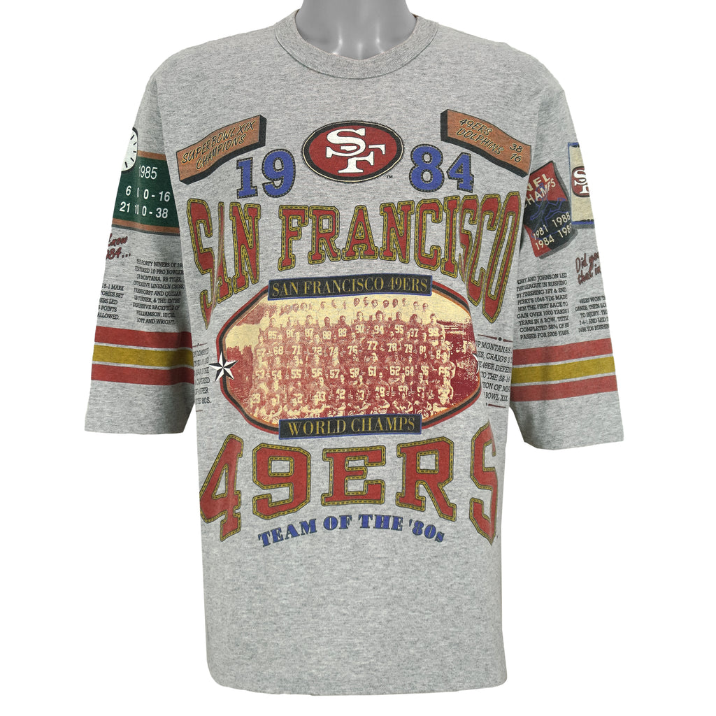 NFL (Long Gone) - San Francisco 49ers Team Of The 80s T-Shirt 1992 Large Vintage Retro Football