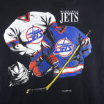 NHL (Nutmeg) - Winnipeg Jets Embroidered Logo T-Shirt 1990s Large Vintage Retro Hockey