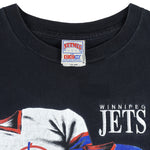 NHL (Nutmeg) - Winnipeg Jets Embroidered Logo T-Shirt 1990s Large Vintage Retro Hockey