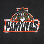 NHL (Sherry's) - Florida Panthers Spell-Out T-Shirt 1993 Medium Vintage Retro Hockey