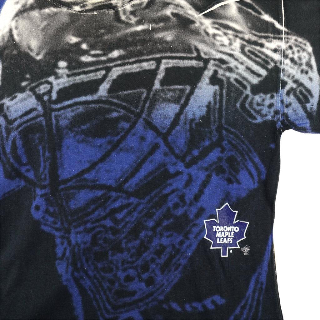 NHL (Ravens) - Toronto Maple Leafs All Over Print T-Shirt 1990s X-Large Vintage Retro Hockey