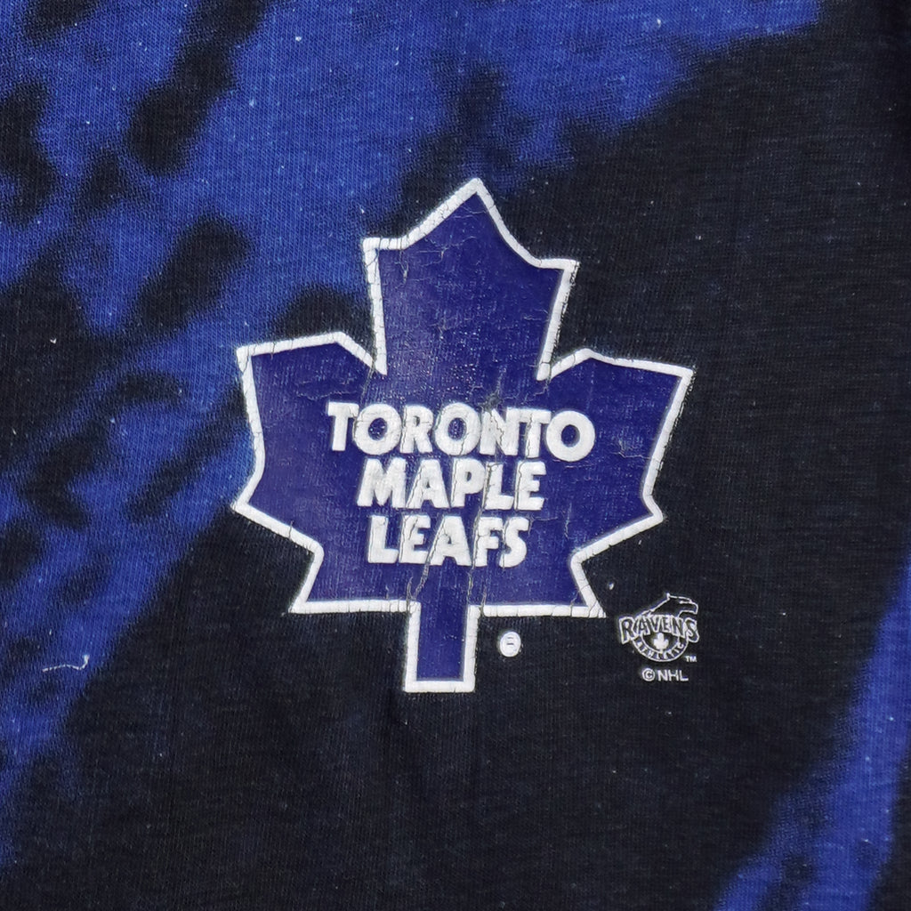 NHL (Ravens) - Toronto Maple Leafs All Over Print T-Shirt 1990s X-Large Vintage Retro Hockey