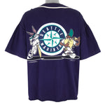 MLB (Sun) - Seattle Mariners x Bugs Bunny and Taz Button-Up Jersey T-Shirt 1996 X-Large