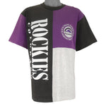 MLB (Official Fan) - Colorado Rockies Spell-Out T-Shirt 1993 X-Large Vintage Retro Baseball