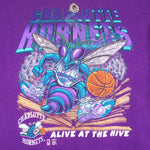 NBA (Salem) - Charlotte Hornets Alive At The Hive T-Shirt 1990s Small Vintage Retro Basketball