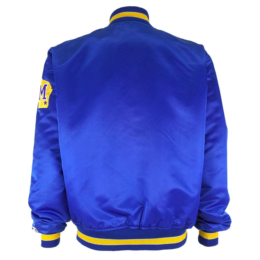 Starter - Milwaukee Brewers Diamond Collection Satin Jacket 1990s Large Vintage Retro Baseball