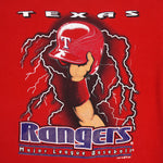 MLB - Red Texas Rangers T-Shirt 1998 Medium Vintage Retro Baseball