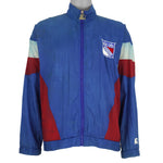 Starter - NHL New York Rangers Windbreaker 1990s Medium Vintage Retro Hockey