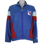 Starter - NHL New York Rangers Windbreaker 1990s Medium Vintage Retro Hockey