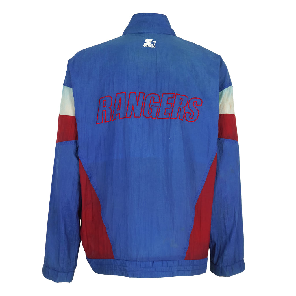 Starter - NHL New York Rangers Windbreaker 1990s Medium Vintage Retro Hockey