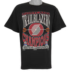 NBA (Salem) - Portland Trail Blazers World Championship Final T-Shirt 1992 Large