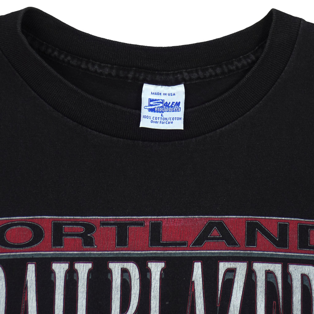 NBA (Salem) - Portland Trail Blazers World Championship Final T-Shirt 1992 Large Vintage Retro Basketball