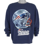 NFL - New England Patriots Helmet Crew Neck Sweatshirt 2000s Large