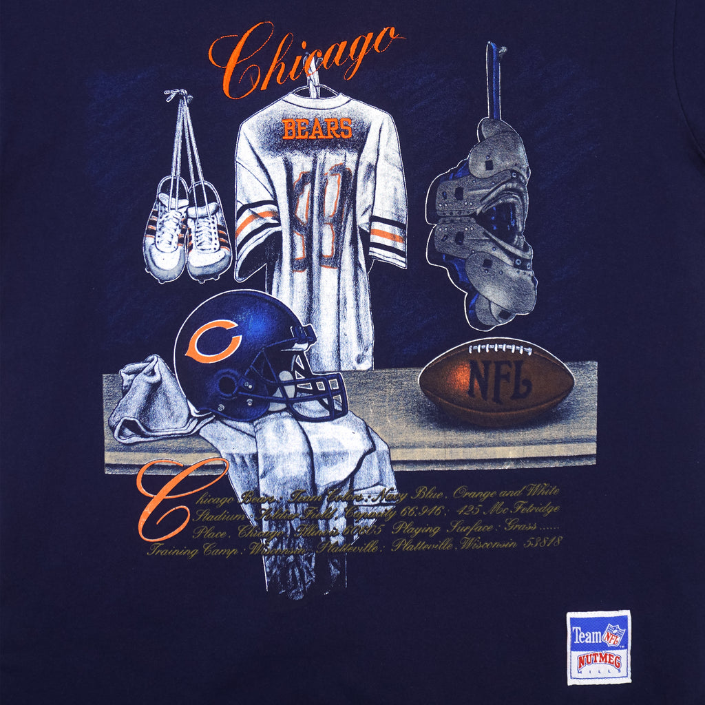 NFL (Nutmeg) - Chicago Bears Locker Room T-Shirt 1990s Large Vintage Retro Football