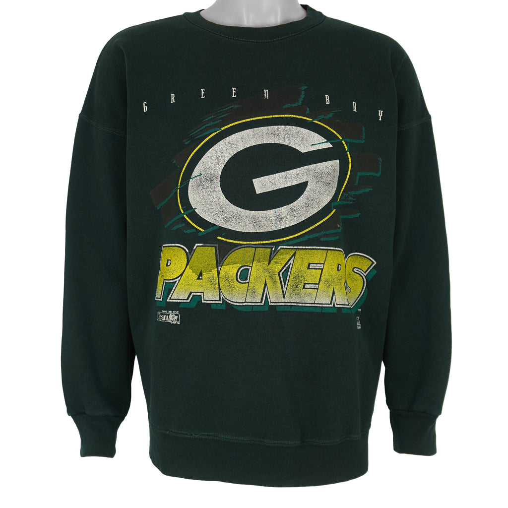 NFL - Green Bay Packers Spell-Out Crew Neck Sweatshirt 1994 X-Large Vintage Retro Football