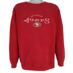 NFL (Pro Player) - San Francisco 49ers Embroidered Crew Neck Sweatshirt 1990s Large