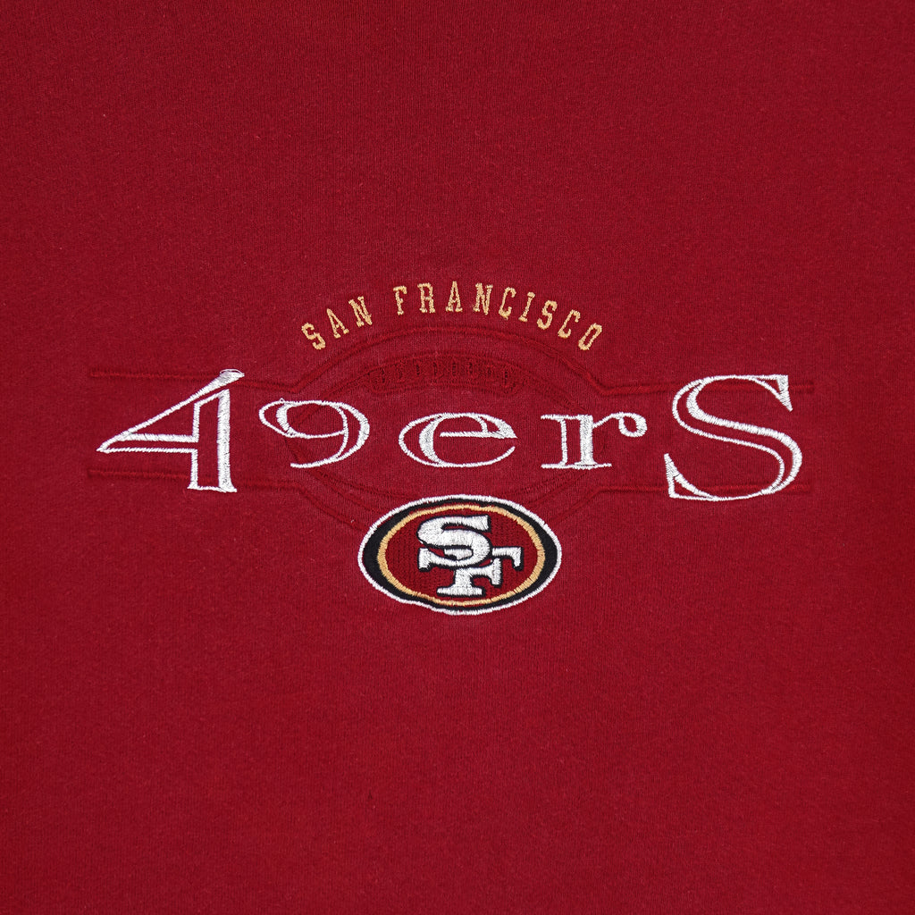 NFL (Pro Player) - San Francisco 49ers Embroidered Crew Neck Sweatshirt 1990s Large Vintage Retro Football