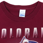 NHL (Salem) - Colorado Avalanche Spell-Out T-Shirt 1990s XX-Large Vintage Retro Hockey