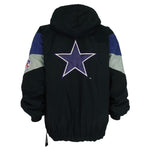 Starter - Dallas Cowboys 1/4 Zip Embroidered Hooded Jacket 1990s Large Vintage Retro Football