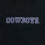 Starter - Dallas Cowboys 1/4 Zip Embroidered Hooded Jacket 1990s Large Vintage Retro Football