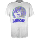 NBA (Logo 7) - Minnesota Timberwolves Spell-Out T-Shirt 1990s X-Large