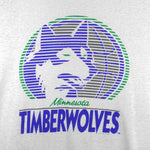 NBA (Logo 7) - Minnesota Timberwolves Spell-Out T-Shirt 1990s X-Large Vintage Retro Basketball