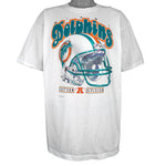 NFL (Salem) - Miami Dolphins Helmet T-Shirt 1993 X-Large Vintage Retro Football