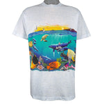 Vintage (Signal Sport) - Habitat Seaworld Animals Print T-Shirt 1992 Large