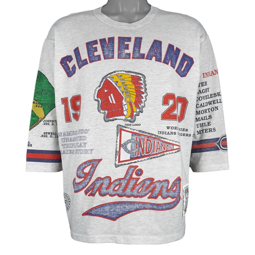 MLB (Long Gone) - Cleveland Indians World Champions T-Shirt 1992 X-Large Vintage Retro Baseball