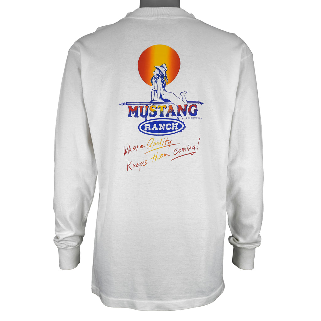 Vintage (Belton) - Mustang Ranch USA Crew Neck Sweatshirt 1984 Large Vintage Retro