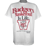 NCAA (Alore) - Wisconsin Badgers Basketball Is Life T-Shirt 1996 Large