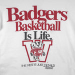 NCAA (Alore) - Wisconsin Badgers Basketball Is Life T-Shirt 1996 Large Vintage Retro basketball