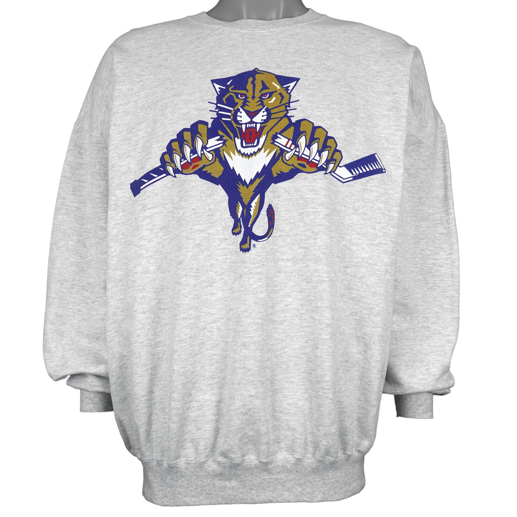 NHL (Hanes) - Florida Panthers Secret Sneaker Crew Neck Sweatshirt 1990s X-Large Vintage Retro Hockey