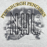 NHL (Nutmeg) - Pittsburgh Penguins Single Stitch T-Shirt 1990s Large Vintage Retro Hockey 