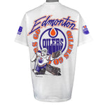 NHL (Bulletin Athletic) - Edmonton Oilers T-Shirt 1990 X-Large Vintage Retro Hockey