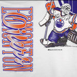 NHL (Bulletin Athletic) - Edmonton Oilers T-Shirt 1990 X-Large Vintage Retro Hockey