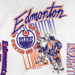 NHL (Bulletin Athletic) - Edmonton Oilers T-Shirt 1990 X-Large Vintage Retro Hockey