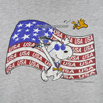 Vintage - Peanuts Snoopy USA Flag T-Shirt 1990s XX-Large Vintage Retro