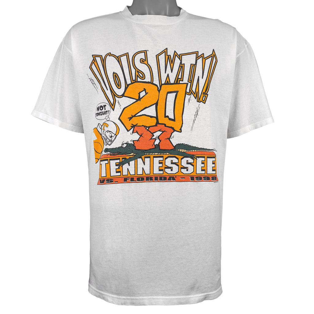 NCAA - Tennessee Vs Florida, Vols Win 20-17 T-Shirt 1998 Large Vintage Retro