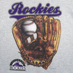 MLB (Nutmeg) - Colorado Rockies Baseball Glove T-Shirt 1996 X-Large Vintage Retro Baseball