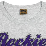 MLB (Nutmeg) - Colorado Rockies Baseball Glove T-Shirt 1996 X-Large Vintage Retro Baseball