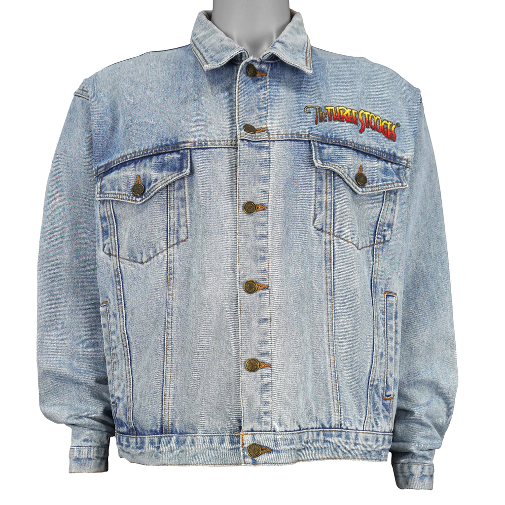 Vintage - The Three Stooges Button-Up Denim Jacket 1990s X-Large