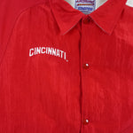 Starter - MLB Cincinnati Reds Embroidered Spell-Out Jacket 1990s Large Vintage Retro Baseball