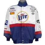 NASCAR (Chase Authentics) - Miller Lite Racing Button-Up Jacket 1990s Medium Vintage Retro