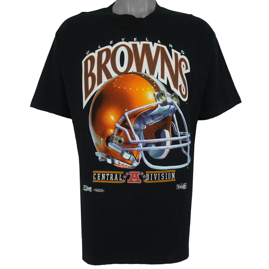 NFL (Salem) - Cleveland Browns Helmet T-Shirt 1992 X-Large