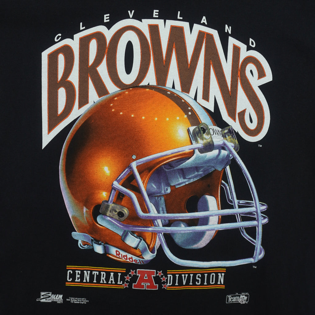 NFL (Salem) - Cleveland Browns Helmet T-Shirt 1992 X-Large